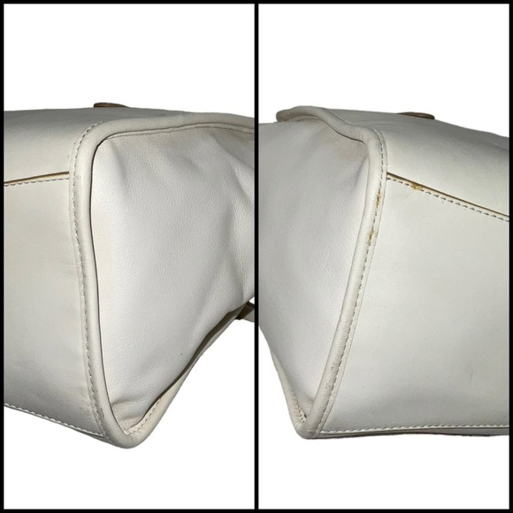 COACH CROSBY CARRYALL IN CROSSGRAIN LEATHER GOLD/CHALK - Picture 6 of 16